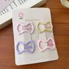 Hair Accessories 4Pcs/set Baby Girls Colorful Star Clips Glitter Metal Snap BB Clip Hairpin Headwear Kids Pink Purple Hairclips