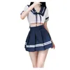 Werk Jurken Dames Jurk Sets Vrouwen Sexy Uniform School Meisje Kant Minirok Outfit Cosplay Kostuum Conjuntos De Vestido