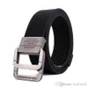 Fashion Men Belts Designer Canvas Waist Strap Brand Business Male Buckle Belt Black Amy Green Brown Khaki for Mens3317