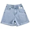 Women's Jeans Super High Waisted Denim Shorts Summer Thin Skinny Girl Small A-line Wide-leg Pants