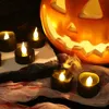 その他のイベントパーティー用品は、ハロウィーンの小道具のための電子ブラックキャンドルライト家庭用煙のない照明ホームデコレーションアクセサリー231030の導かれました