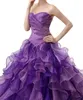 Quinceanera Dresses Princess Sweetheart Crystal Pleat Organza Ball Abito con allacciato Plus Times Sweet 16 Debutante Party Birthday Vestitidos de 15 Anos Q07