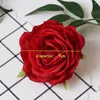 Kwiaty dekoracyjne 5pcs 9cm wielowarstwowy jedwabny jedwabny głowica róży wysokiej jakości imitacja Fake Flower Wedding Mur