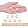 Large Hole Unfinished Wood Beads 10-25mm Antique White Natural Wooden Loose Spacer Beads Macrame Beads For Jewelry Making DIY Fashion JewelryBeads