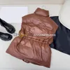 Gilet con colletto alla coreana Giacca imbottita senza maniche da donna Cappotto invernale con cerniera antivento Capispalla caldo da donna