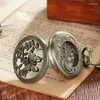 Pocket Watches Butterfly Hollow Watch Skeleton Steampunk Mechanical Fob Vintage Clock Pendant Hand Winding Man Relogio de Bolso