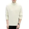 Men's Sweaters 2023 Winter Mink Hair Half High Collar Underlay For Warm Long Sleeve Knitwear A67