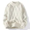 Pulls pour hommes Hommes Blanc O-Col Pulls Vêtements Hiver Vintage Pull Hommes Manteaux Solide Rayé Pull Hommes Col Roulé Automne S-3XL 231030