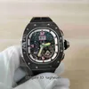 スーパーファクトリーメンズウォッチ最高品質の時計42mm x 50mm rm62-01トゥールビヨン振動アラームカーボンファイバーntpt時計メンの腕時計用の機械的自動