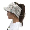 Stingy Brim Hats 6 färger Sticked Hat With Brim Empty Top Duck Tongue Ponytail Womens Drop Delivery Fashion Accessories Hatts, Scarves DHW1U