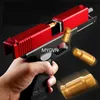 Toy Manual EVA Soft Bullet Foam Dart Shell Ejection Pistol Blaster Shooting Toy Gun Firing with Silencer for Children Kid Adult CS Fighting Birthday Gift