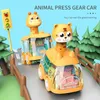 Modello pressofuso Press Gear Car Giocattolo per bambini Tirare indietro Ragazzo Bambini Puzzle inerziale Animali 231030