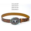 Cintos Vintage Western Belt Bull Buckle Cowboy com Big Jeans Couro Frisado Dropship