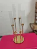 Candle Holders 1pcs 6 Head Metal Candlestick Lead Table Center Piece Gold Pillar Wedding