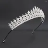 Clip per capelli Cubic Zirconia matrimonio da sposa corona di tiara royal per donne accessori per il compleanno della sposa gioielli CH10353