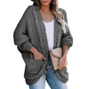 Damen-Strickjacke mit schwerem Faden, gebratener Teig, Twists, Strickjacke, Herbst und Winter 2023, Strickwaren, lässiger Twist-Seil-Fledermaus-Ärmel-Pullover-Mantel