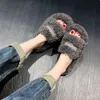 Haar Sandaal Harige Sandalen Slipper Shearling b Katoen Familie 2023 Nieuwe Balencaiiga Wol Vrouwelijke Lam Uitloper Luie Schoenen Casual Home DCVN