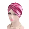 Mulheres veludo turbante cruz nó quimio boné chapéu de câncer muçulmano cor sólida headwear cachecol perda de cabelo capa gorro gorro lenço