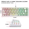 キーボード68キーゲームキーボードUSB有線ポータブル20 RGBウィンドウラップトップ用バックライトコンピューター231030