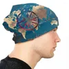 Береты Skullies шапки шапки для мужчин и женщин унисекс крутая зимняя теплая вязаная шапка для взрослых география компас капот шапки