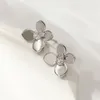 Boucles d'oreilles FEEHOW luxe fleur en forme pour les femmes tempérament brillant Floral fête boucle d'oreille mode esthétique bijoux