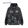 Lanvin Felpe con cappuccio Designer Lusso Classico Tendenza della moda Versatile Macchiolina Tie Dye Graffiti Stampa Allentato da uomo e da donna Tenere al caldo Pullover con cappuccio 1 CCDX