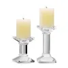 Bougeoirs modernes en cristal clair, chandelier multifonctionnel, petit et grand pour la décoration de table de la maison, cadeaux
