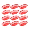 Dinnerware Sets 12 Pcs Chips Basket Serving Tray Oval Dinner Plates French Fries Storage Fast Plastic Vegetable