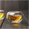 Tumblers High Borosilicate Heat Resisting Glass Double Wall Tea Cup Vaso Xicara Verre Espresso Kungfu Teacup Glasses Coffee Drinkwar Otlut