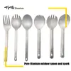 Tito Outdoor Titanium Fork Spoon Cooking Titanium Spoon Pwable Cetlery SPORK SPORK