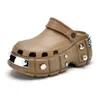 Designer de luxo Crocs Hardcrocs par sandálias de camurça Mulheres chinelos planos Sandálias de lona de algodão Marca de moda chinelos de praia versáteis Micro Camurça Borracha Slide 35-44