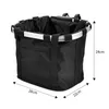 Panniers Bags Bicycle Front Basket Bike Small Pet Dog Carry Pouch 2in1 Detachable MTB Cycling Handlebar Tube Hanging Fold Baggage Bag 5KG 231030