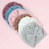 Thick Winter Warm Beanies for Baby Girls Bunny Bow Hat Newborn Solid Striped Turban Hats Infantil Indian Hat Kid bowknot Bonnet