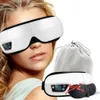 Eye Massager Electric Heat 6D Airbag Compress Vibration Massage Glasses Smart Care Instrument Bluetooth laddningsbar 231030