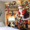 クリスマスの装飾エルクタペストリー漫画飾りベッドルームルーム背景壁の装飾吊り上げ年ギフト231030