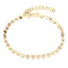 Anklets Classic Women Anklet Armband Foot Jewelry Gold Color Chain Simple Brand Design Fashion for Girl Gift305Z