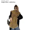 Scarves Fashion Soft Houndstooth Cashmere Scarf Women Winter Long Pashmina With Short Tassel Female Doublesided Thick Shawl Ladies Q231031