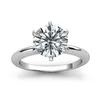 Wedding Rings Classic 14K White Gold 1ct 2ct 3ct Moissanite Diamond Ring jewelry Trendy Party Engagemen Anniversary Ring212m