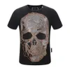 Men's T-Shirts 2021ss Summer Short Sleeve Fashion Men O-neck Fitness Casual Slim Tops PP Skulls Print Cotton Shirt299v