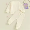 Kläderuppsättningar 2023 09 04 LIORITIIN 3 M 3Y BABY GIRLS POYS KLÄDER STORA TREATER Långa byxor Spädbarn Toddler Fall Winter Rainbow Outfits 2310303030