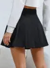 Jupes Preppy Style taille haute solide plissée Mini jupe femmes été printemps mode coréenne mignon blanc a-ligne jupe Y2k Skort vêtements 231030