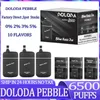 Original Doloda Pebble 6500 Puff 6500 puffs Disposable E-cigarette Features 13ml Vape 0/2/3/5% 500mAh Integrated Battery Associated 10 Flavors Available pen