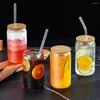 Wine Glasses Smooth Glass Cup Silicone Sealing Ring Leakproof Ice Coffee Beer Sealed Well Tumbler Office Supplies