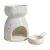 Candle Holders Romantic Ceramic Tealight Holder Elegant Burner For Travel Housewarming Gift Tea House Christmas