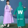 Rain Gear Chubasquero impermeable para niños y adolescentes, Poncho de ala grande de talla grande con tira reflectante, abrigo largo para estudiantes jóvenes 231031