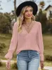 Blouses Femmes Automne Solide Casual Chemisier En Mousseline De Soie Femmes 2023 Mode Col En V À Manches Longues Élégant Dames Hauts Grande Taille Chemises De Travail De Bureau