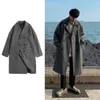 Miscele da uomo Cappotto invernale Moda Cappotto coreano Uomo Giacca da lavoro solida Casual allentato Abbigliamento esterno lungo 231031