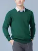 Camisolas masculinas Homens Cashmere Sweater Outono Inverno Macio Quente Jersey Jumper Pull Homme Hiver Pulôver V-Neck Blusas De Malha 231030