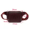 School Bags Women's Waist Bag Leather Zipper Crocodile Skin Chest Pack Large Capacity Banana Fashion Female Belt Wallet