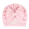 Thick Winter Warm Beanies for Baby Girls Bunny Bow Hat Newborn Solid Striped Turban Hats Infantil Indian Hat Kid bowknot Bonnet